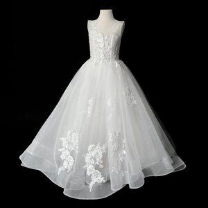 Brand New 8-10 yo Flower Girl White Anna Augusta Dress